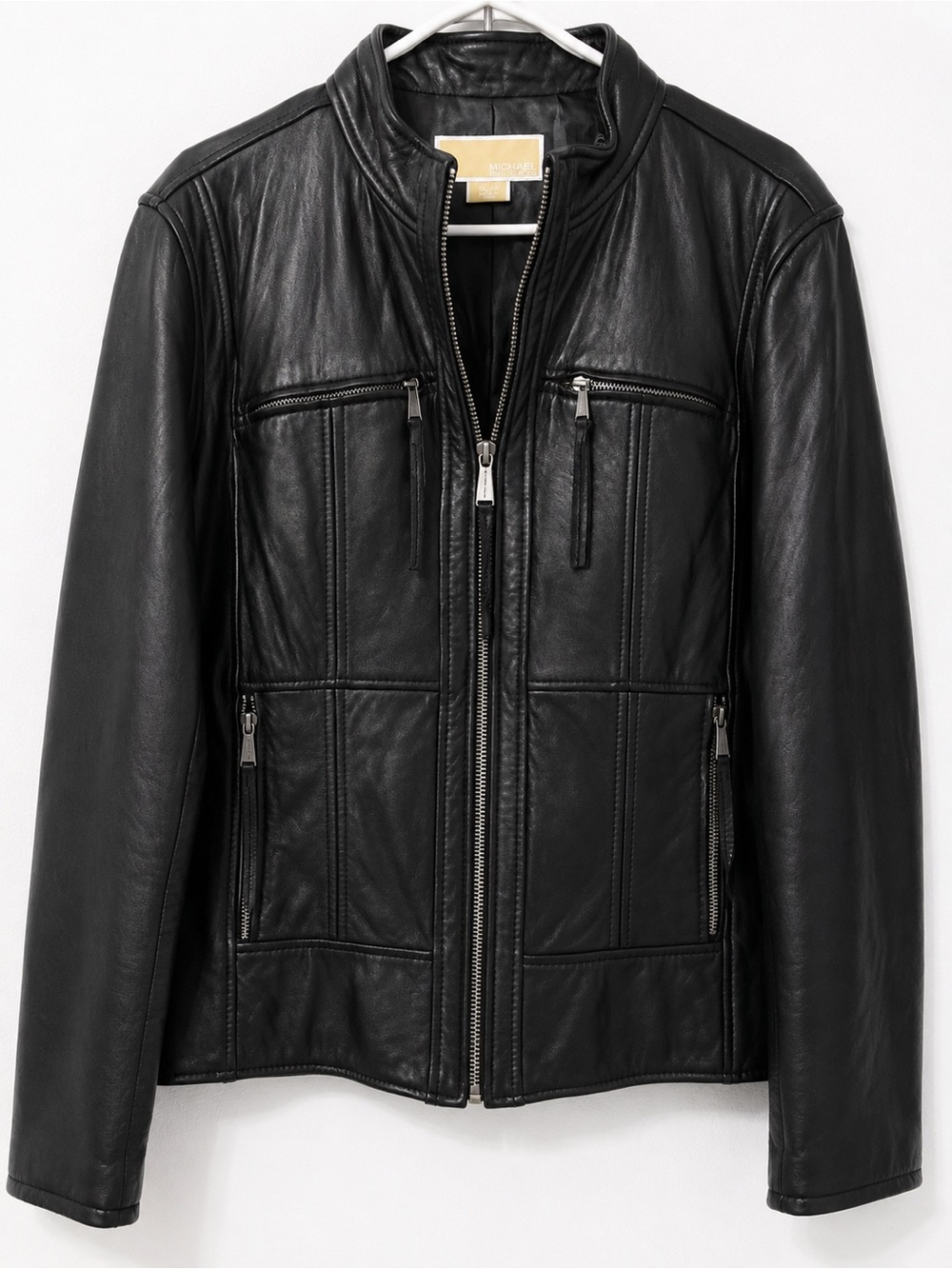 Marc Jacobs Black Leather Moto-Style Zip Jacket